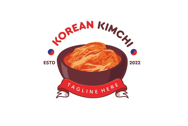Kimchi-logo koreaans gekruid eten