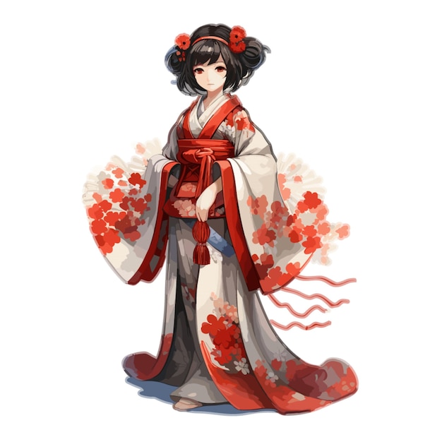 Kimono vector on white background