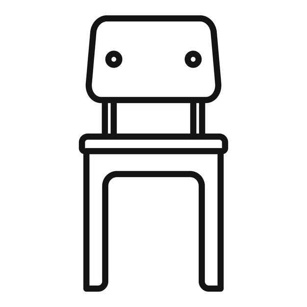Kind buiten stoel icoon contour vector park plan meubels