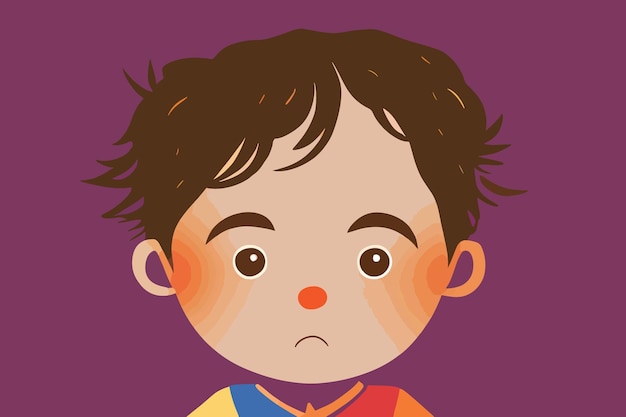 Kind illustratie jongen en verdriet jongen