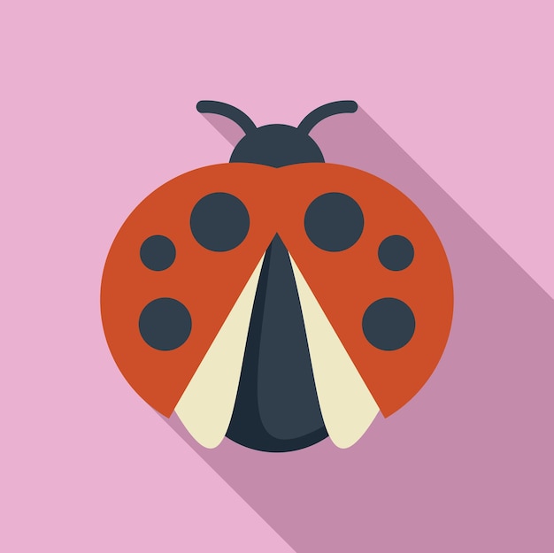 Kind ladybird icoon platte vector Bug blad baby