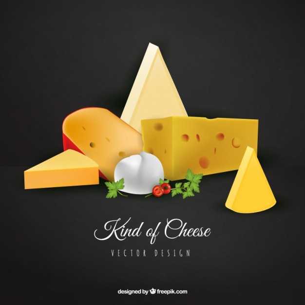 Vector kind of realistic cheese