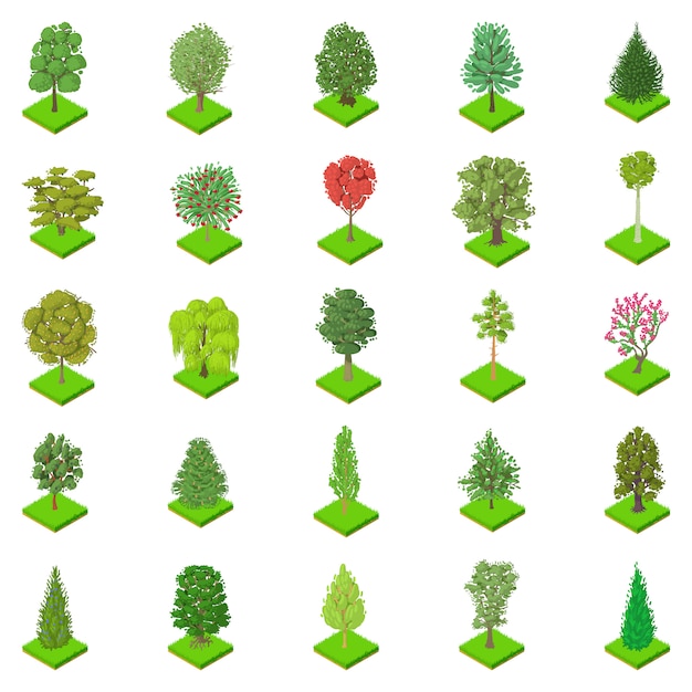 Vector kind of tree icon set