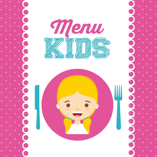 kinder menu ontwerp, vector illustratie eps10 afbeelding