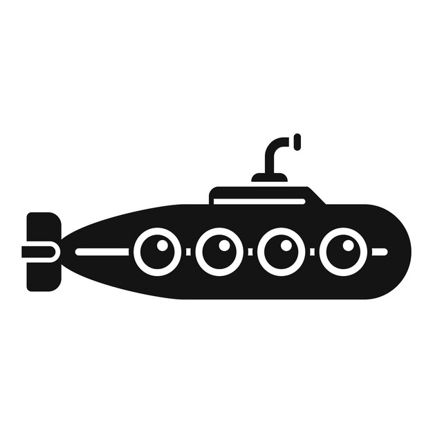 Vector kinderachtig onderzeeër pictogram eenvoudige vector onderwaterschip leuke bathyscaaf