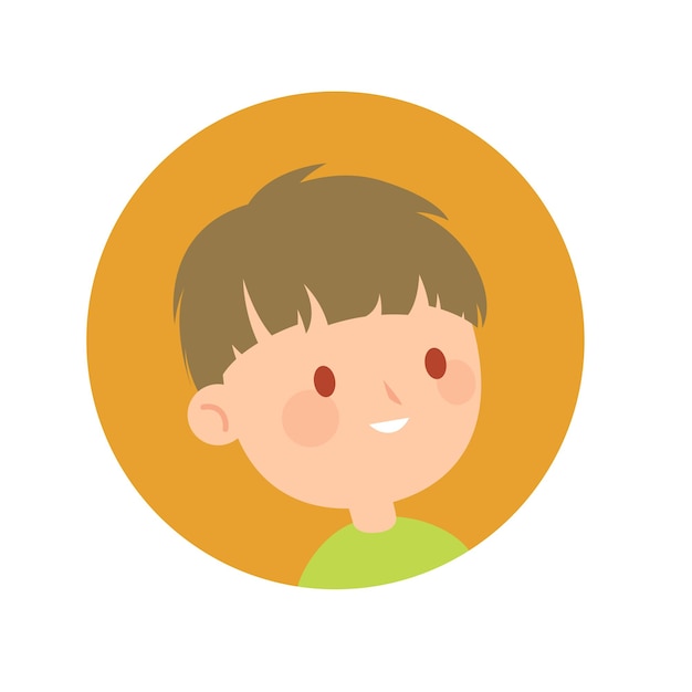 Kinderen avatar, lachende jongen vector