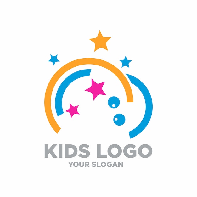 Kinderen logo stock illustratie