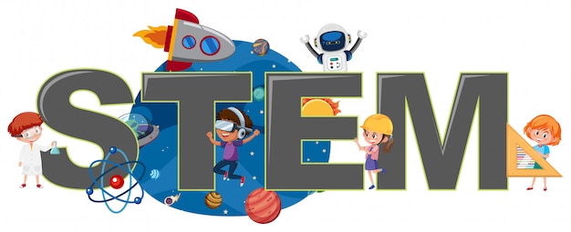 Kinderen met stem-logo