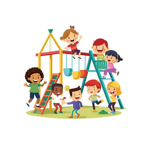 Kinderen momenten vector illustratie concept