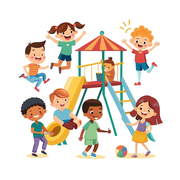Kinderen momenten vector illustratie concept