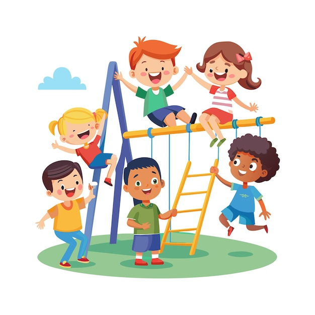 Kinderen momenten vector illustratie concept