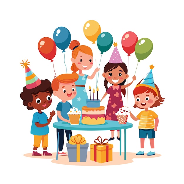 Kinderen momenten vector illustratie concept