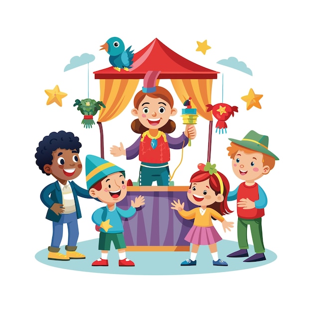 Kinderen momenten vector illustratie concept