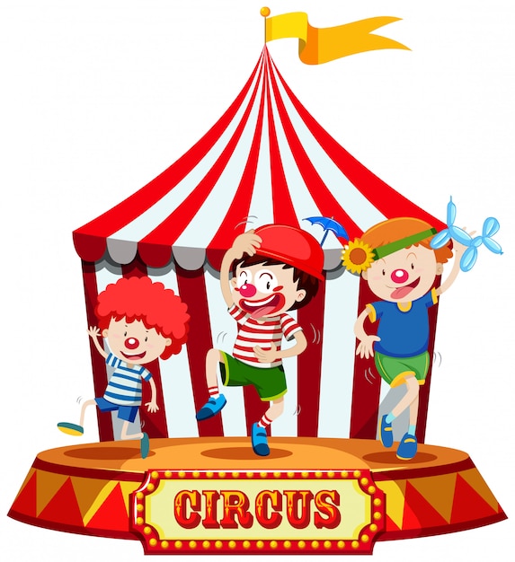 Kinderen op circus stage