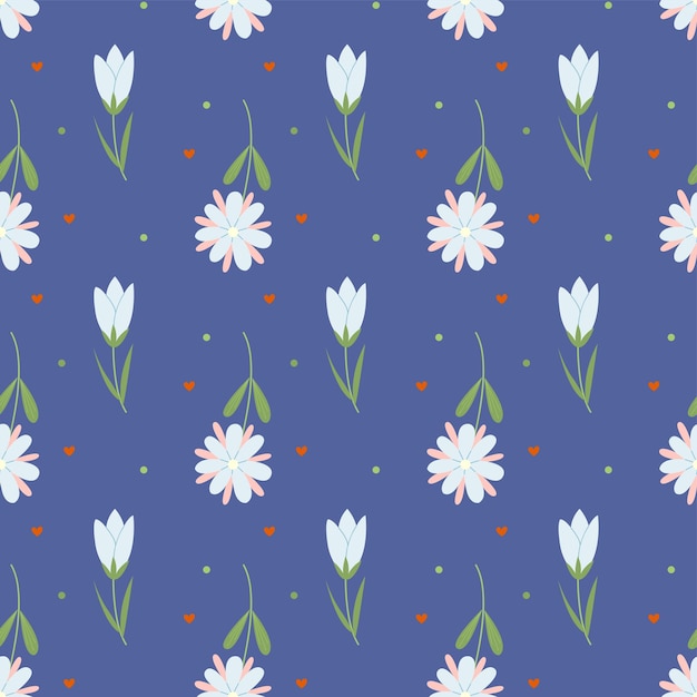 Kinderen schattige achtergrond kinderen bloemen naadloos patroon vector illustratie