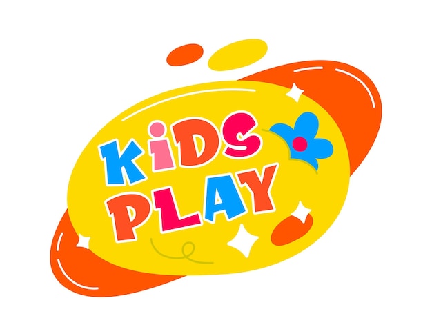 Vector kinderen spelen badge.