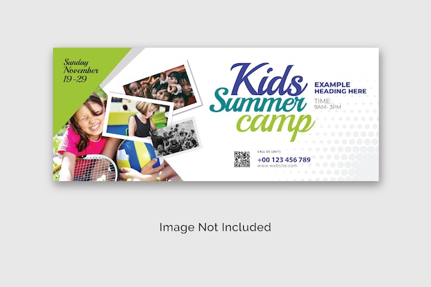 Kinderen zomerkamp billboard banner