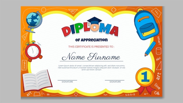 Kindergarten Certificate Template