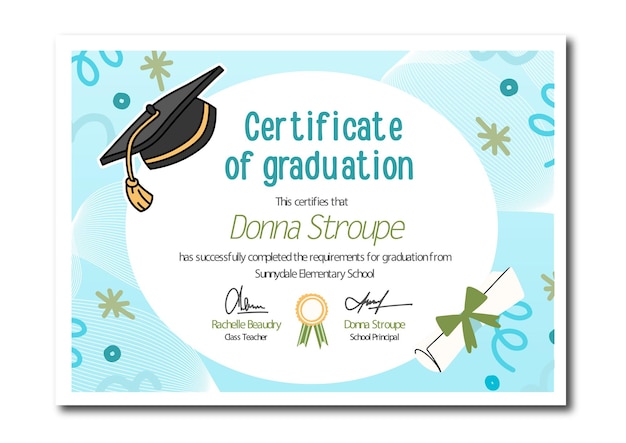kindergarten certificate