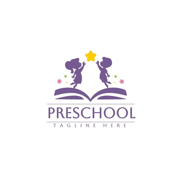 Kindergarten school or preschool logo day care logo child care logo