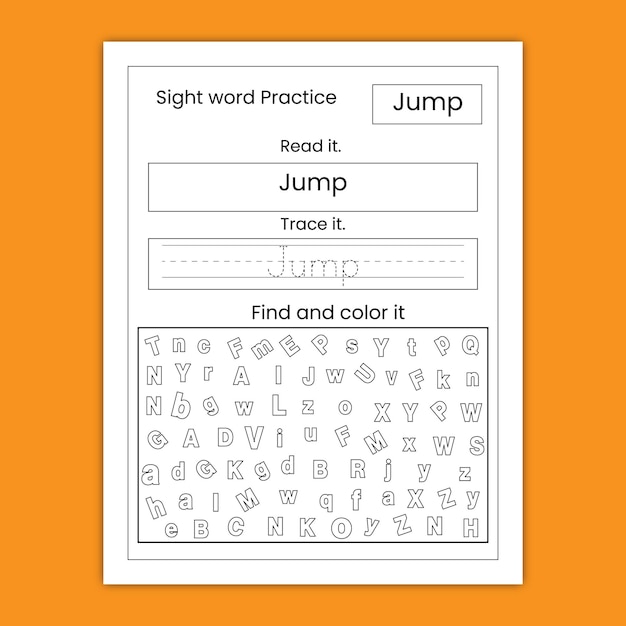 Kindergarten sight words workbook