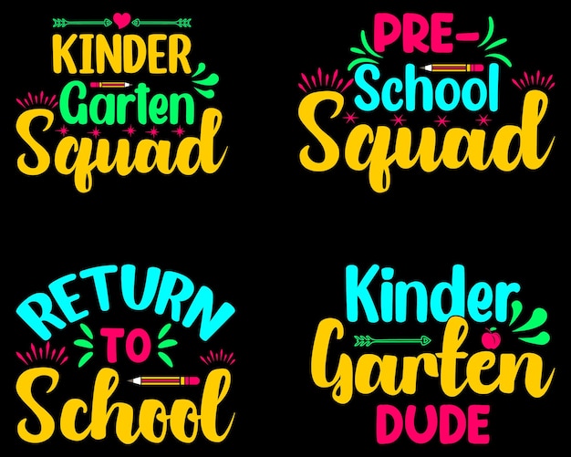 Kindergarten squad Svg design.