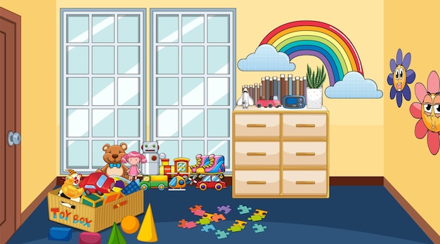 Kinderkamer met veel meubels