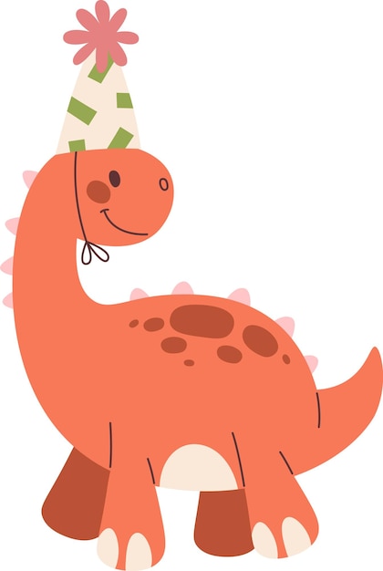 Vector kinderlijke verjaardagsdinosaurus