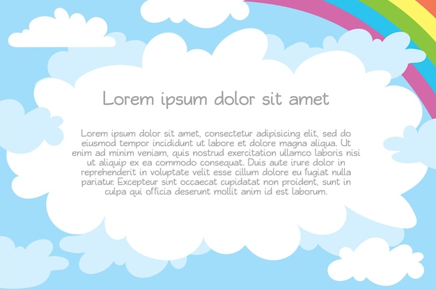 Kindersjabloon voor reclamefolder klaar voor uw bericht lorem ipsum vectorillustratie geïsoleerd op witte achtergrond