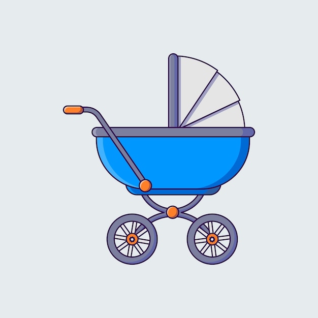 Vector kinderwagen vectorillustratie