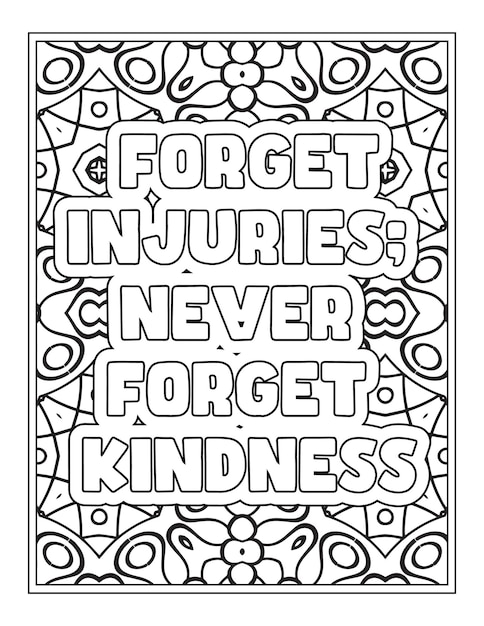 Kindness Quotes Coloring Page