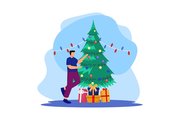 Kinds of Christmas Celebration Flat Design