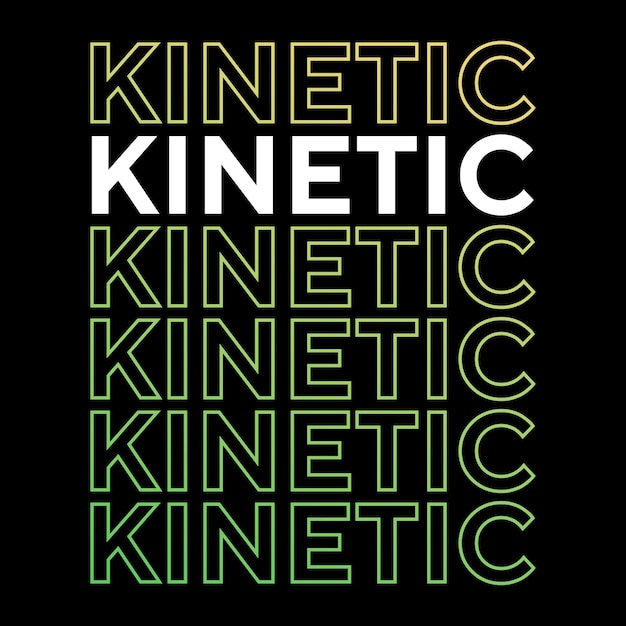 Кинетическая градиентная цветная типография книга, связанная со словом, дизайн футболки