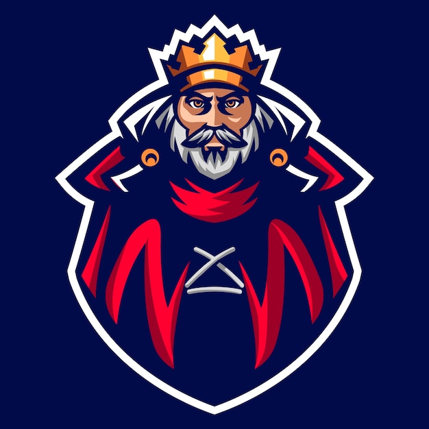 Vector king of the ancient emperor mascot logo