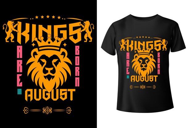 Vector king are born in birthday tshirt design