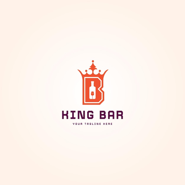 Вектор Шаблон логотипа king bar