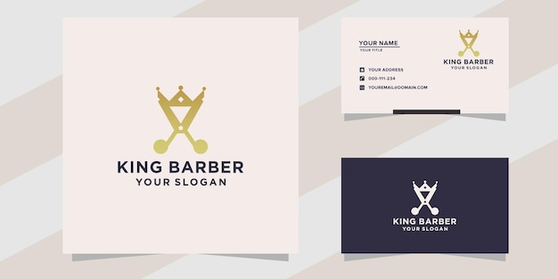 Шаблон логотипа king barber