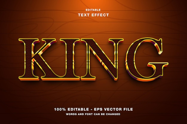 Vector king bewerkbare tekst-effect