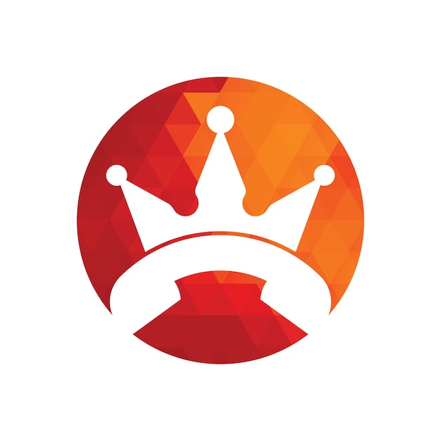 キング コール ベクトルのロゴの設計 携帯電話と王冠のアイコン デザイン