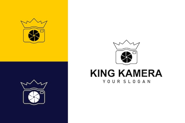 King camera logo design and icons