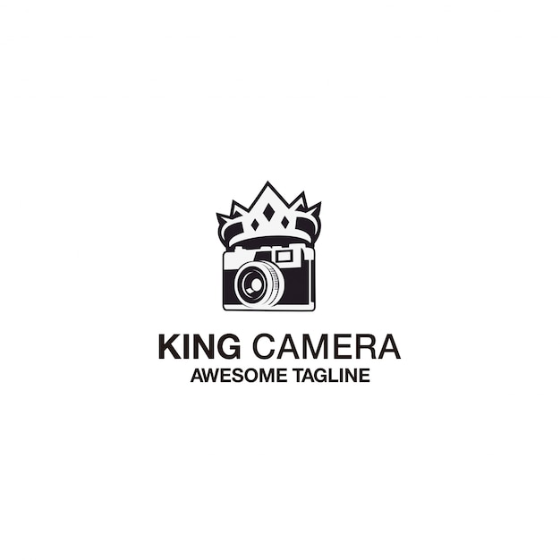 킹 카메라 로고 템플릿 디자인