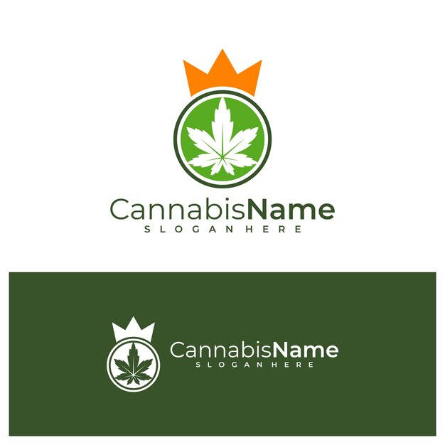 King Cannabis logo vector template Creative Cannabis logo design concepts