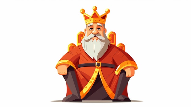 Vector king cartoon vector on a white background