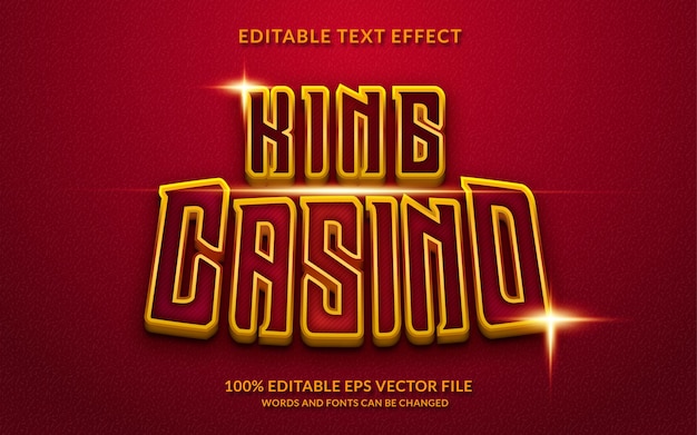 King casino bewerkbaar teksteffect