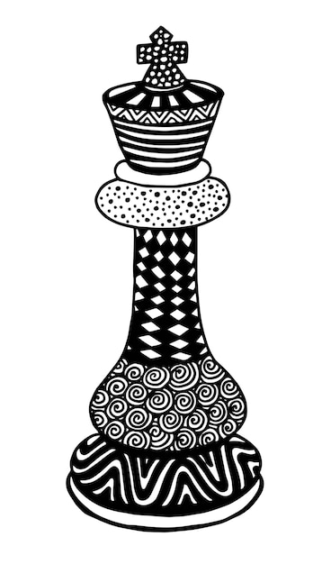 King Chess piece vector illustration art