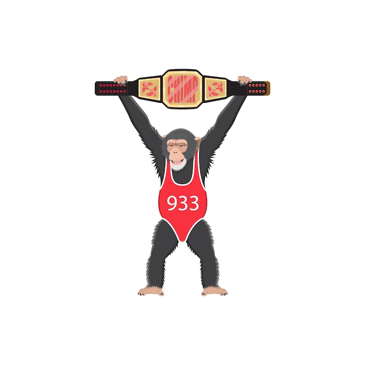 Vector king chimpanzee illustration esports mascot gaming logo template