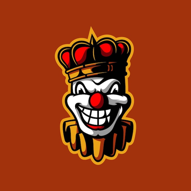 Vector king clown mascot