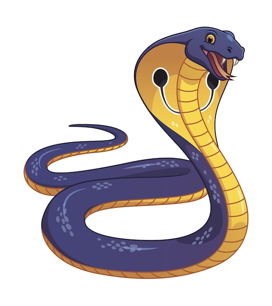 King cobra cartoon dier illustratie