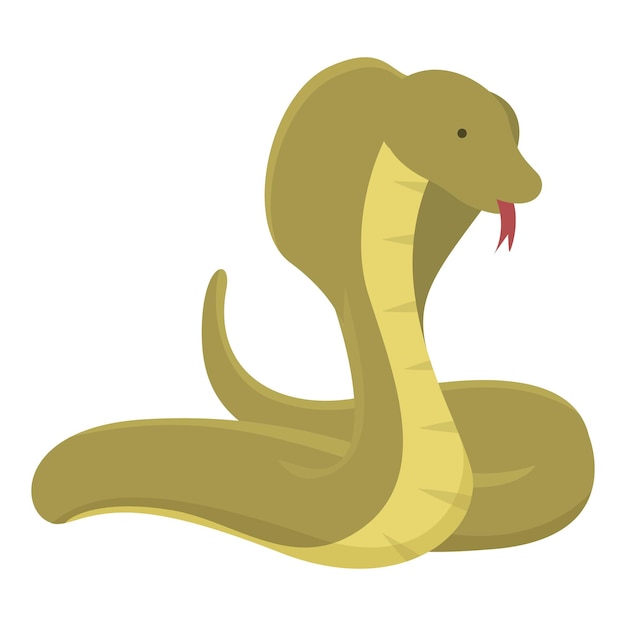 King cobra face icon cartoon vector Snake head Venom viper