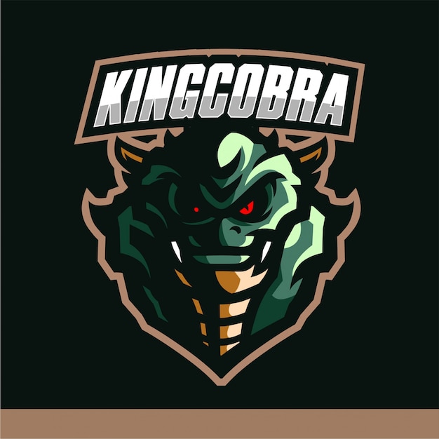 King cobra mascot logo gaming vector template